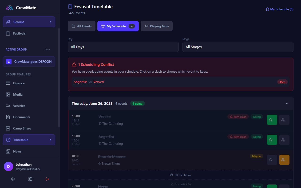 Timetable - Festival Schedule